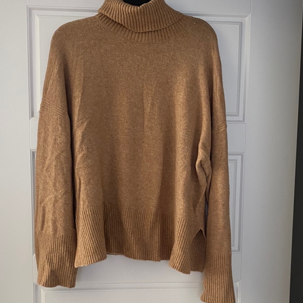 J. Crew Camel Cowl Neck Sweater